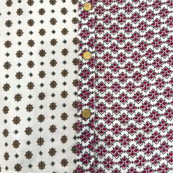 NWT Boutique Mixed Print Pattern Boho Button Down Blouse Womens Size Small S - Picture 6 of 12